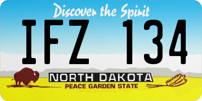 ND license plate IFZ134