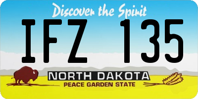 ND license plate IFZ135