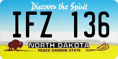 ND license plate IFZ136