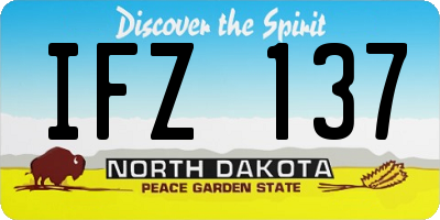 ND license plate IFZ137