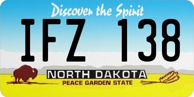 ND license plate IFZ138