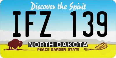 ND license plate IFZ139