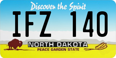 ND license plate IFZ140