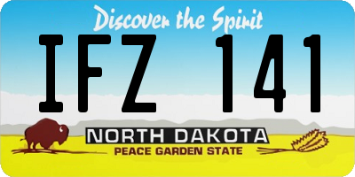 ND license plate IFZ141