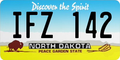 ND license plate IFZ142