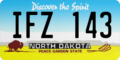 ND license plate IFZ143