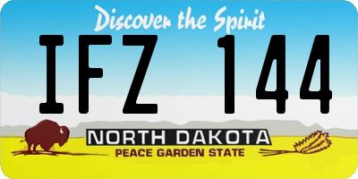 ND license plate IFZ144