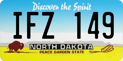 ND license plate IFZ149