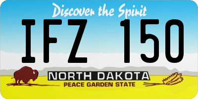 ND license plate IFZ150