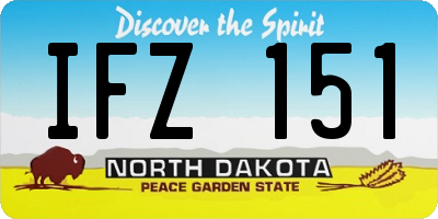 ND license plate IFZ151