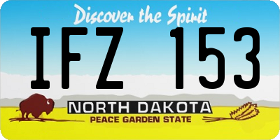 ND license plate IFZ153