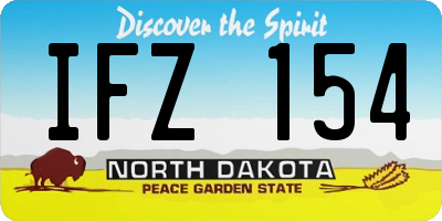 ND license plate IFZ154