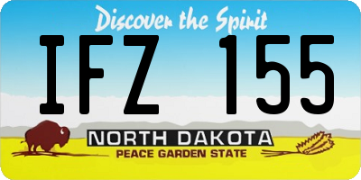 ND license plate IFZ155