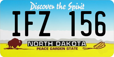 ND license plate IFZ156