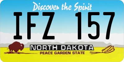 ND license plate IFZ157