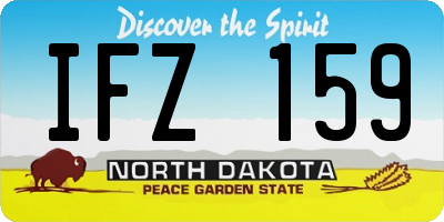 ND license plate IFZ159
