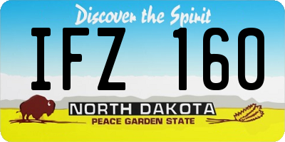 ND license plate IFZ160