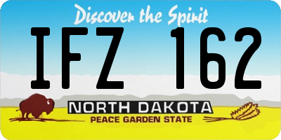 ND license plate IFZ162