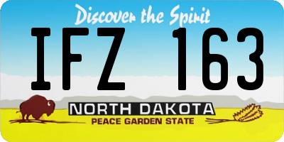 ND license plate IFZ163