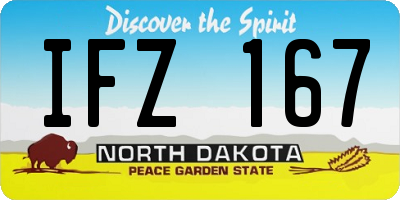 ND license plate IFZ167