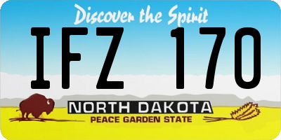 ND license plate IFZ170