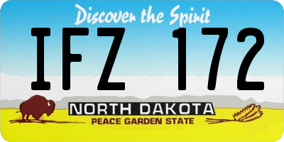 ND license plate IFZ172