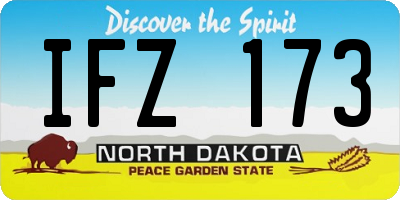 ND license plate IFZ173