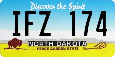 ND license plate IFZ174