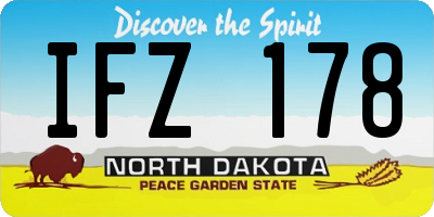 ND license plate IFZ178