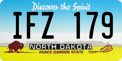 ND license plate IFZ179