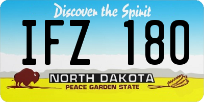 ND license plate IFZ180