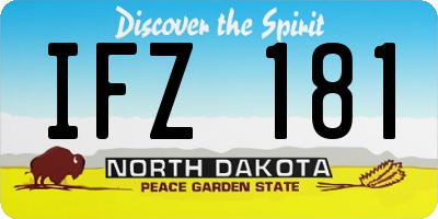 ND license plate IFZ181