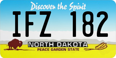 ND license plate IFZ182