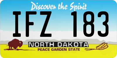 ND license plate IFZ183