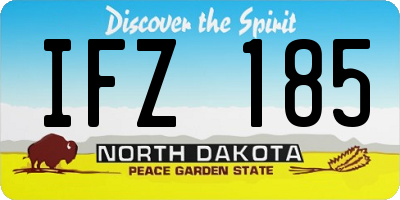 ND license plate IFZ185