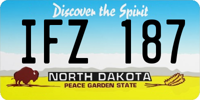 ND license plate IFZ187