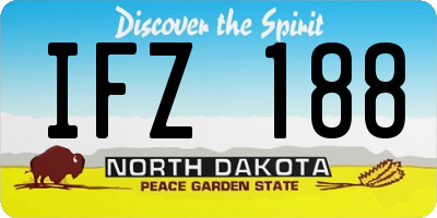 ND license plate IFZ188