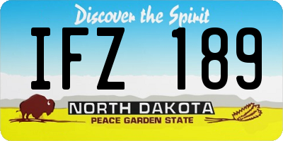 ND license plate IFZ189