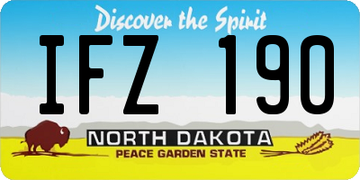 ND license plate IFZ190