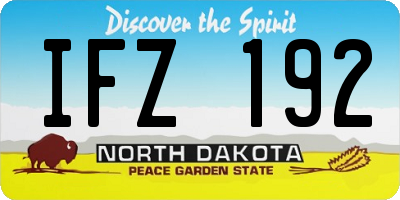 ND license plate IFZ192