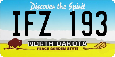 ND license plate IFZ193