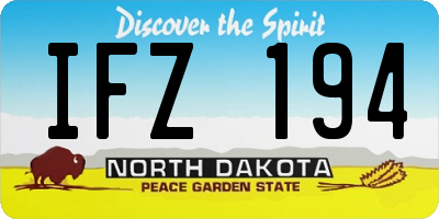 ND license plate IFZ194