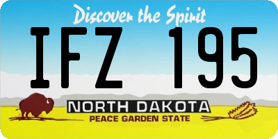 ND license plate IFZ195