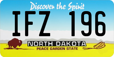 ND license plate IFZ196