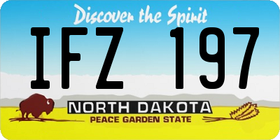 ND license plate IFZ197