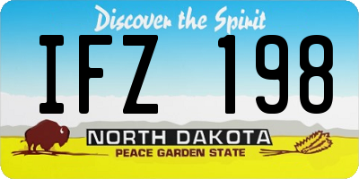 ND license plate IFZ198
