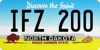 ND license plate IFZ200