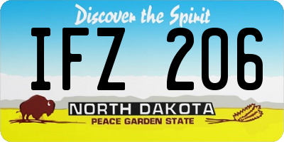 ND license plate IFZ206