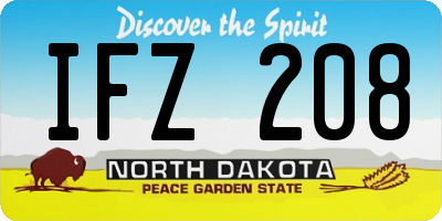 ND license plate IFZ208