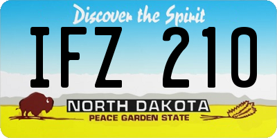 ND license plate IFZ210